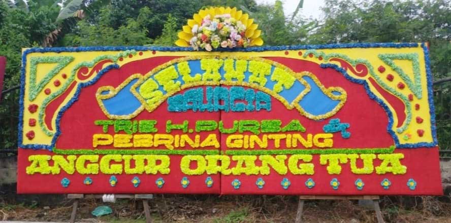 bunga papan gandeng 1 mahkota artificial