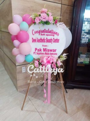 Papan bunga akrilik bulat grand opening