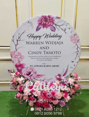 bunga papan akrilik indoor