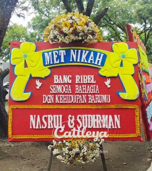 papan bunga jakarta happy wedding