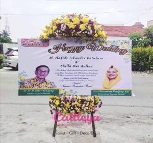 bunga papan printing wedding