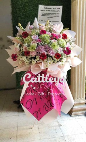 standing flower selamat sukses